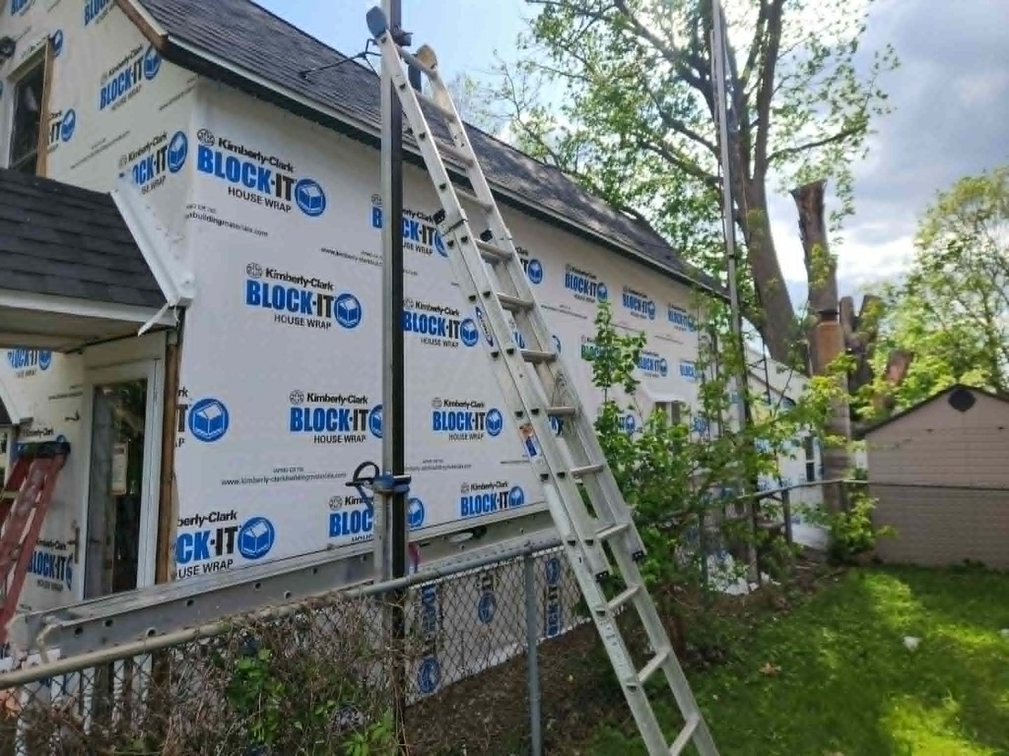 House wrap installation
